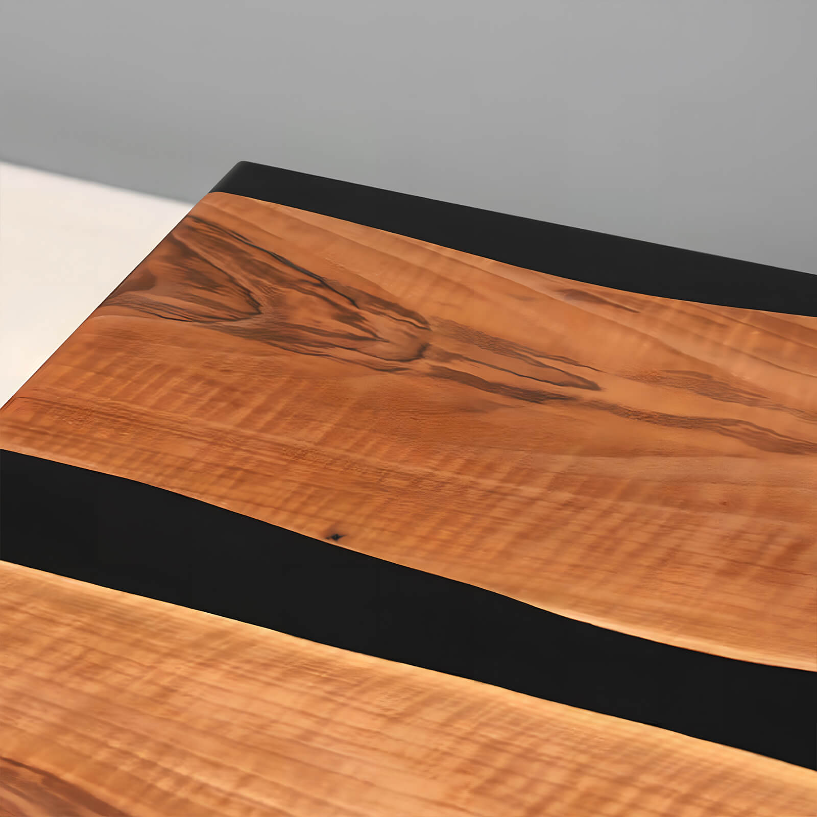 Custom Black Walnut Epoxy Resin River Table Black Resin ARX-73 - image 6 | ThawHome