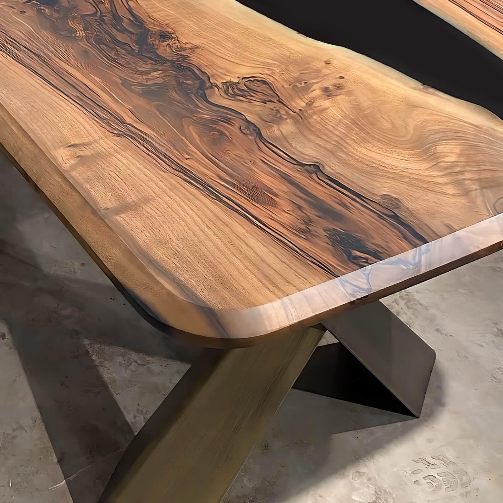 Custom Black Walnut Epoxy Resin River Table Black Resin ER-47 - image 8 | ThawHome