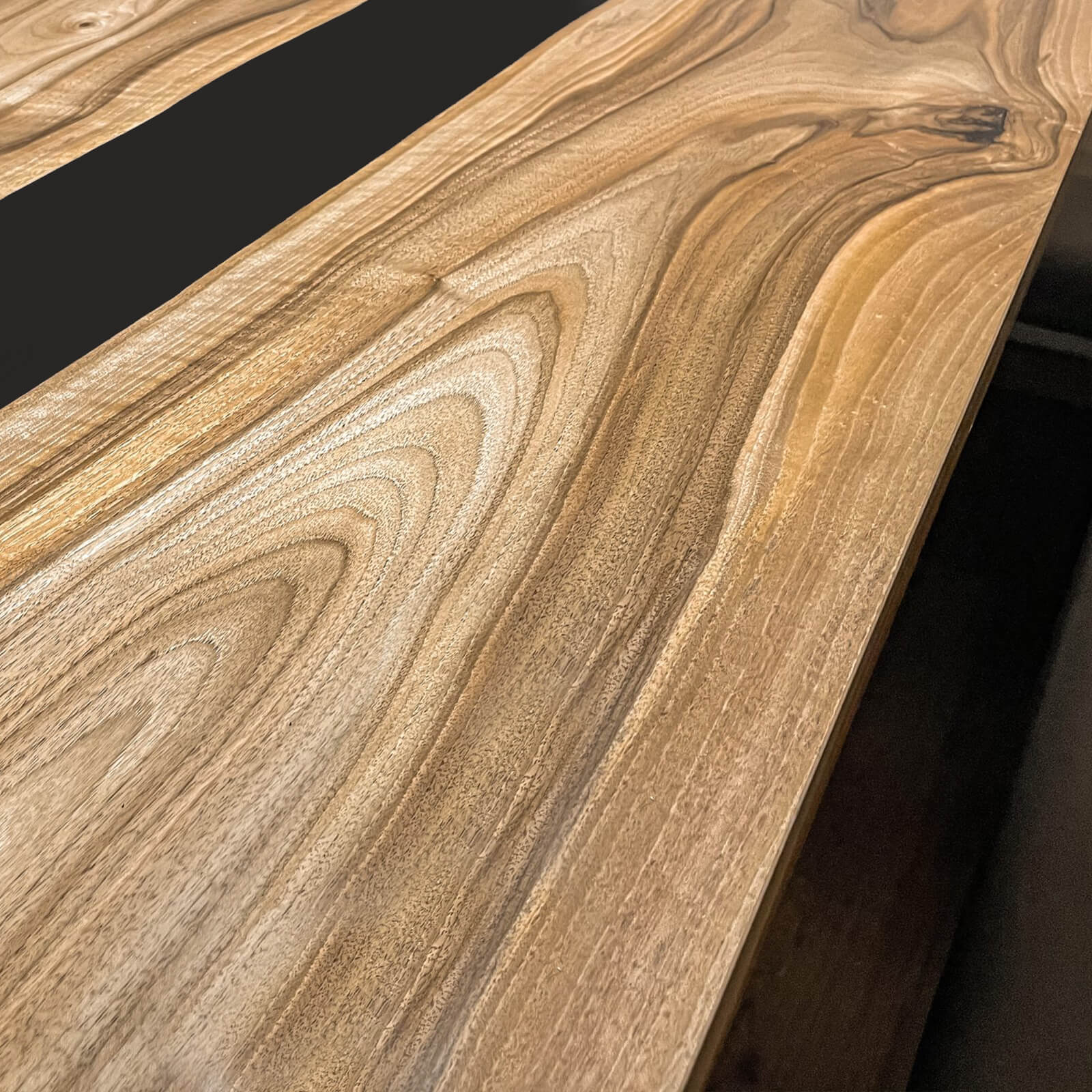 Custom Black Walnut Epoxy Resin River Table Black Resin ERM-74 - image 6 | ThawHome