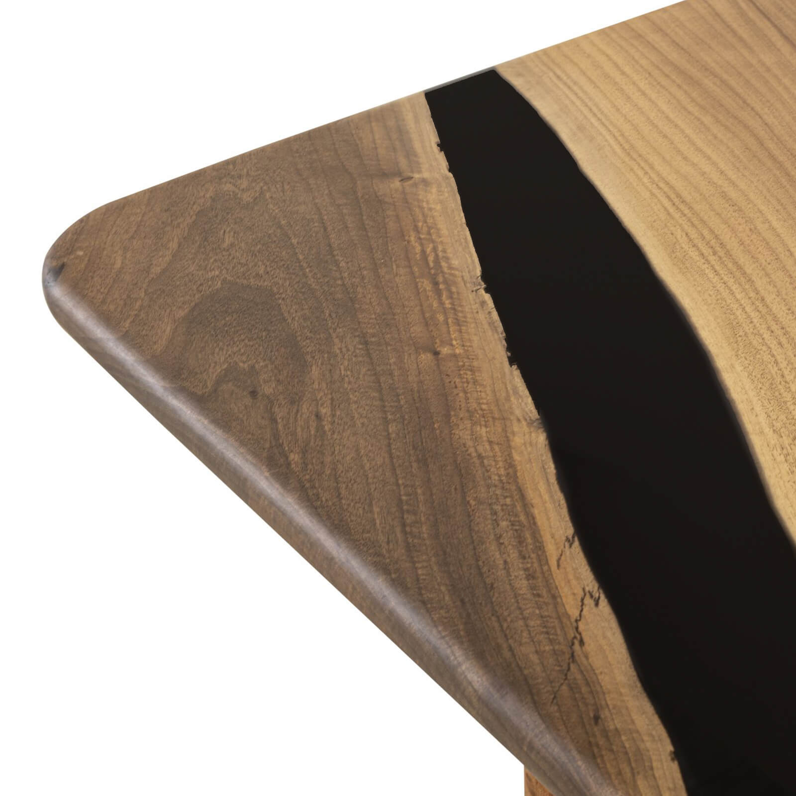 Custom Black Walnut Epoxy Resin River Table Black Resin ERT-76 - image 8 | ThawHome