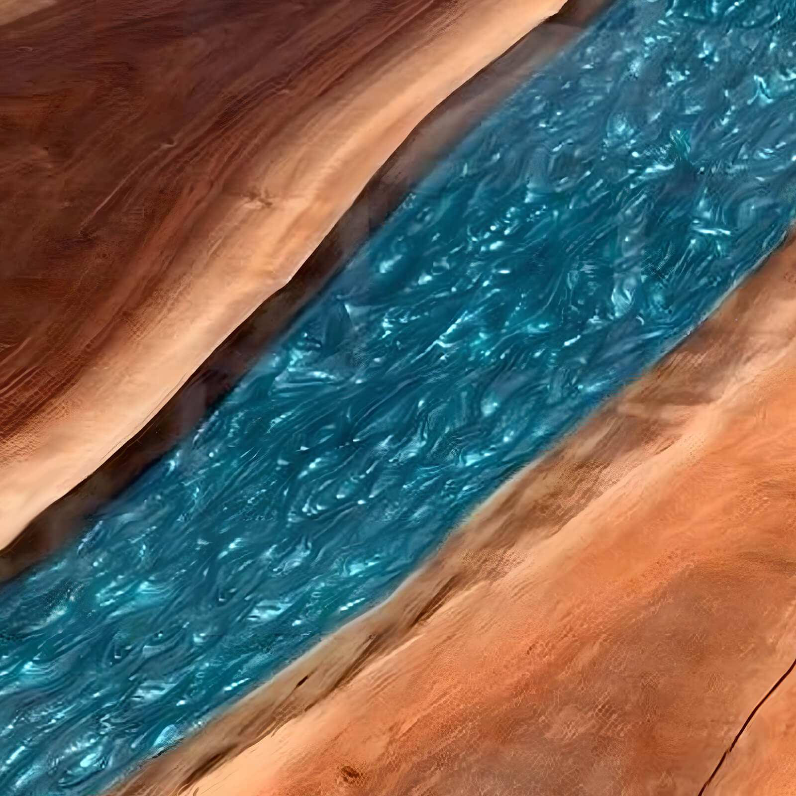 Custom Black Walnut Epoxy Resin River Table Blue Resin JKT-82 - image 6 | ThawHome
