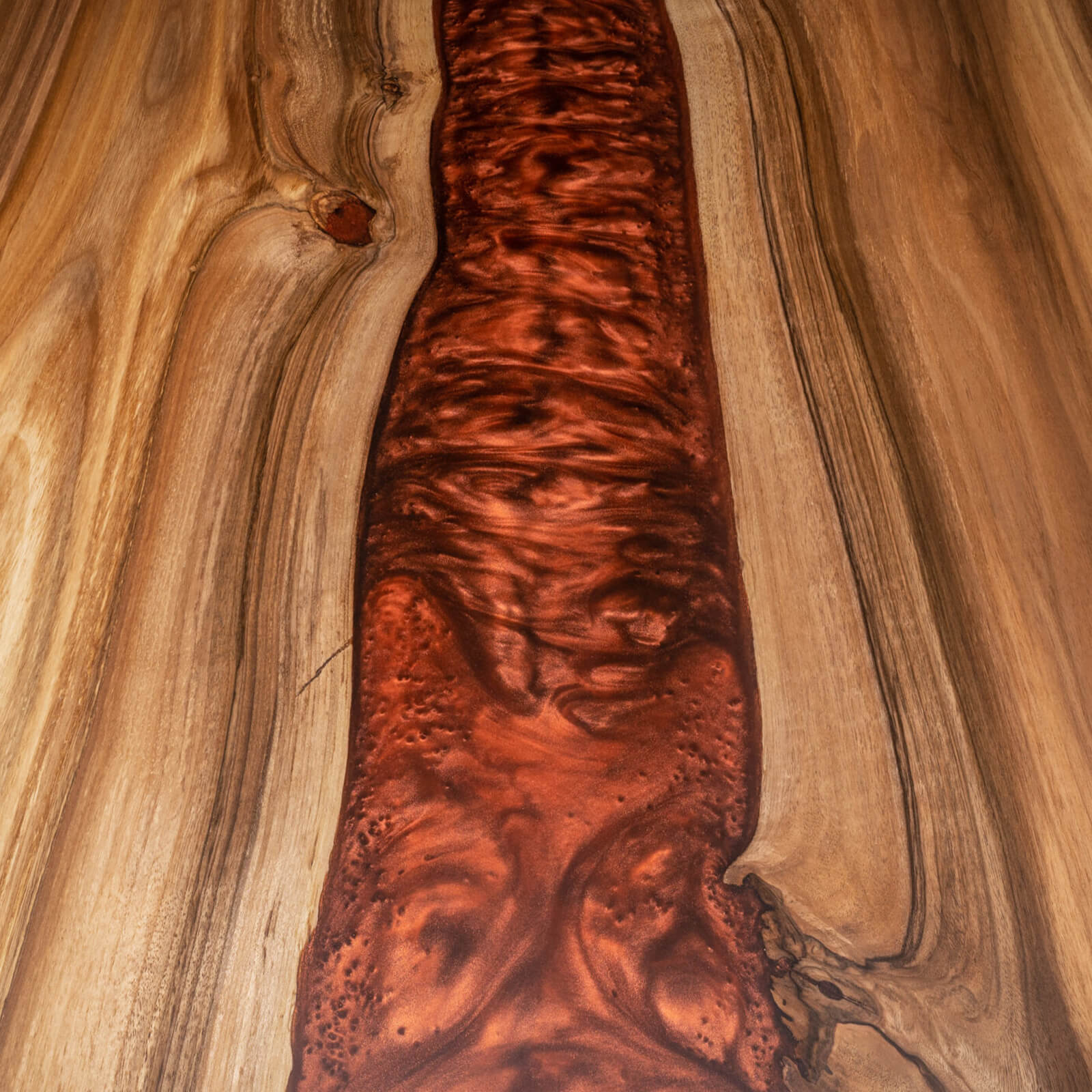 Custom Black Walnut Epoxy Resin River Table Red Resin BZT-93 - image 7 | ThawHome