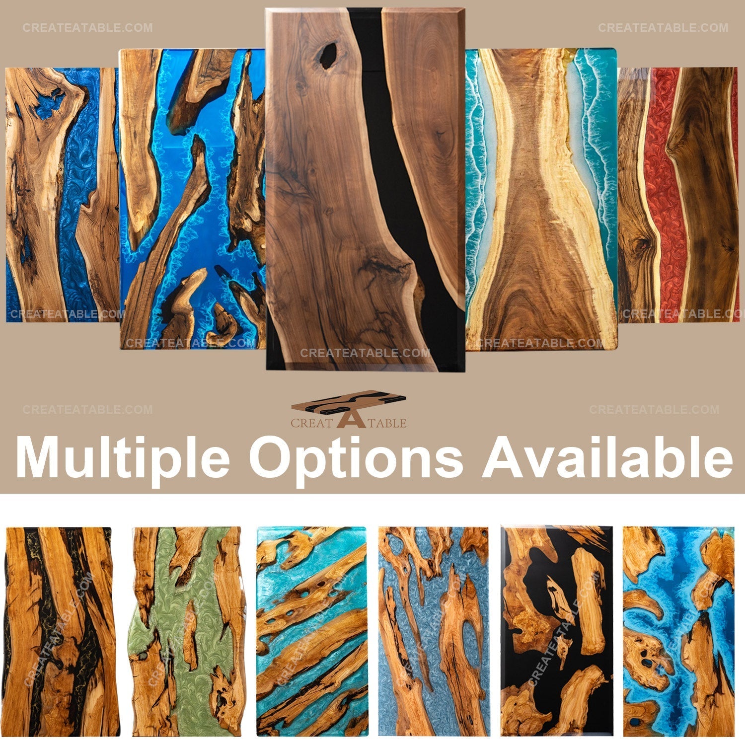Custom Black Walnut Epoxy Resin River Conference Table Black Resin