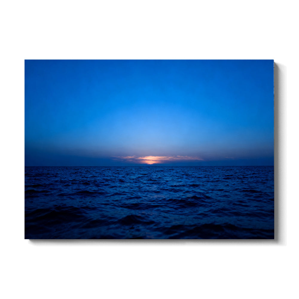 Last Light at Sea canvas wall art, front view on a white background.