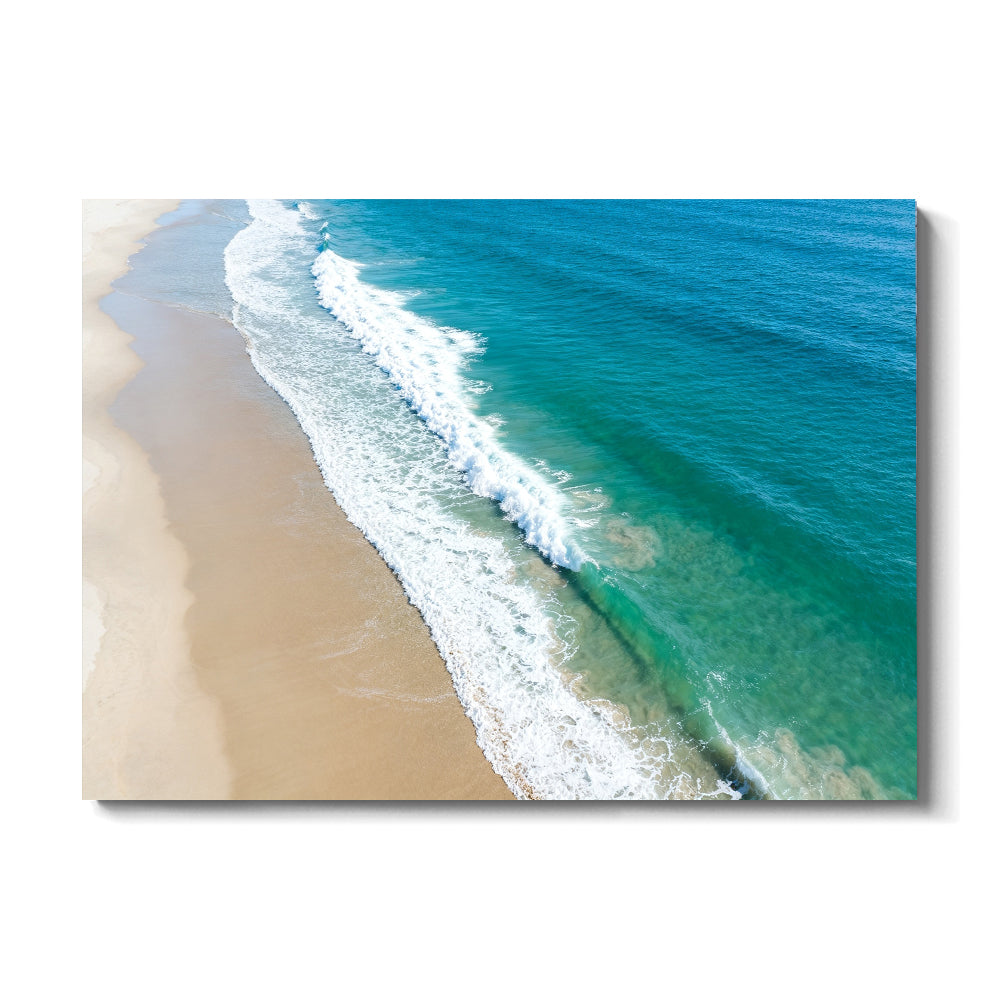 Aerial Sand and Surf canvas wall art, front view on a white background.