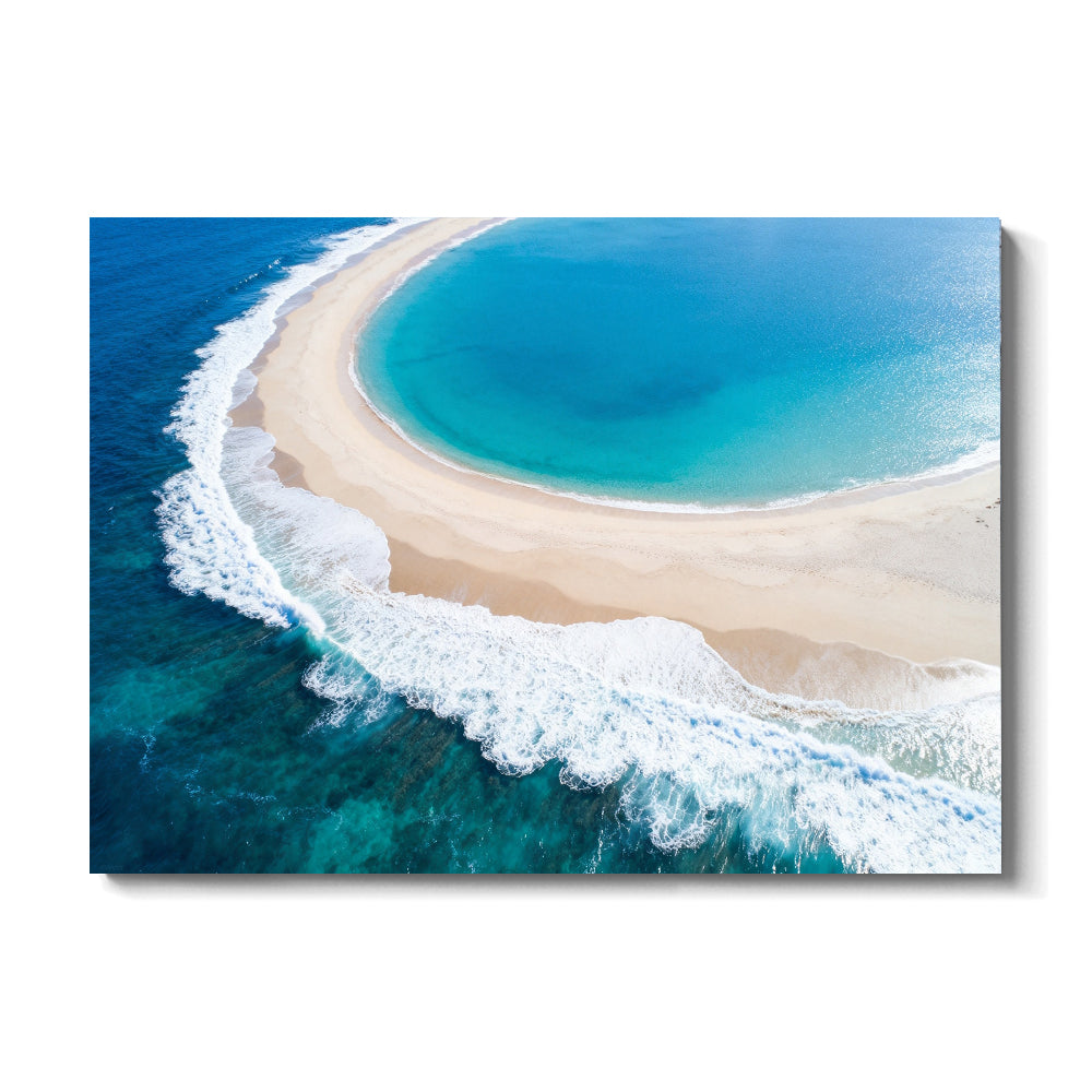 Crescent Cove Surf canvas wall art, front view on a white background.