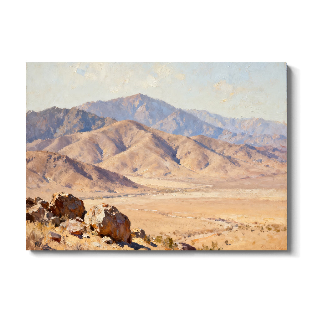 Desert Mountain Basin canvas wall art, front view on a white background.