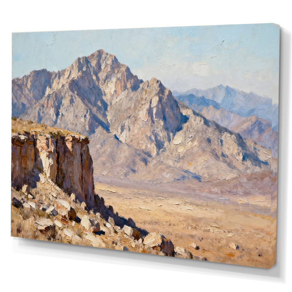 Stone Desert Escarpment canvas wall art, angled canvas mockup on a white background.