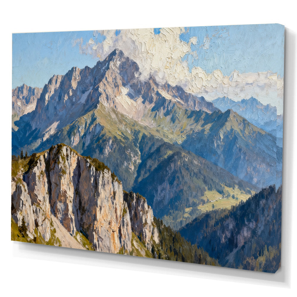 Granite Crown Panorama canvas wall art, angled canvas mockup on a white background.