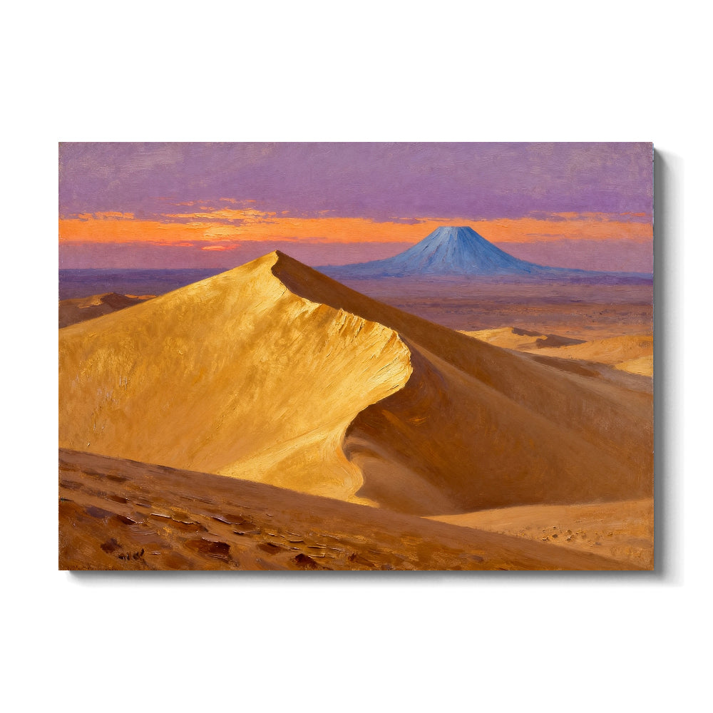 Golden Dune at Sundown canvas wall art, front view on a white background.