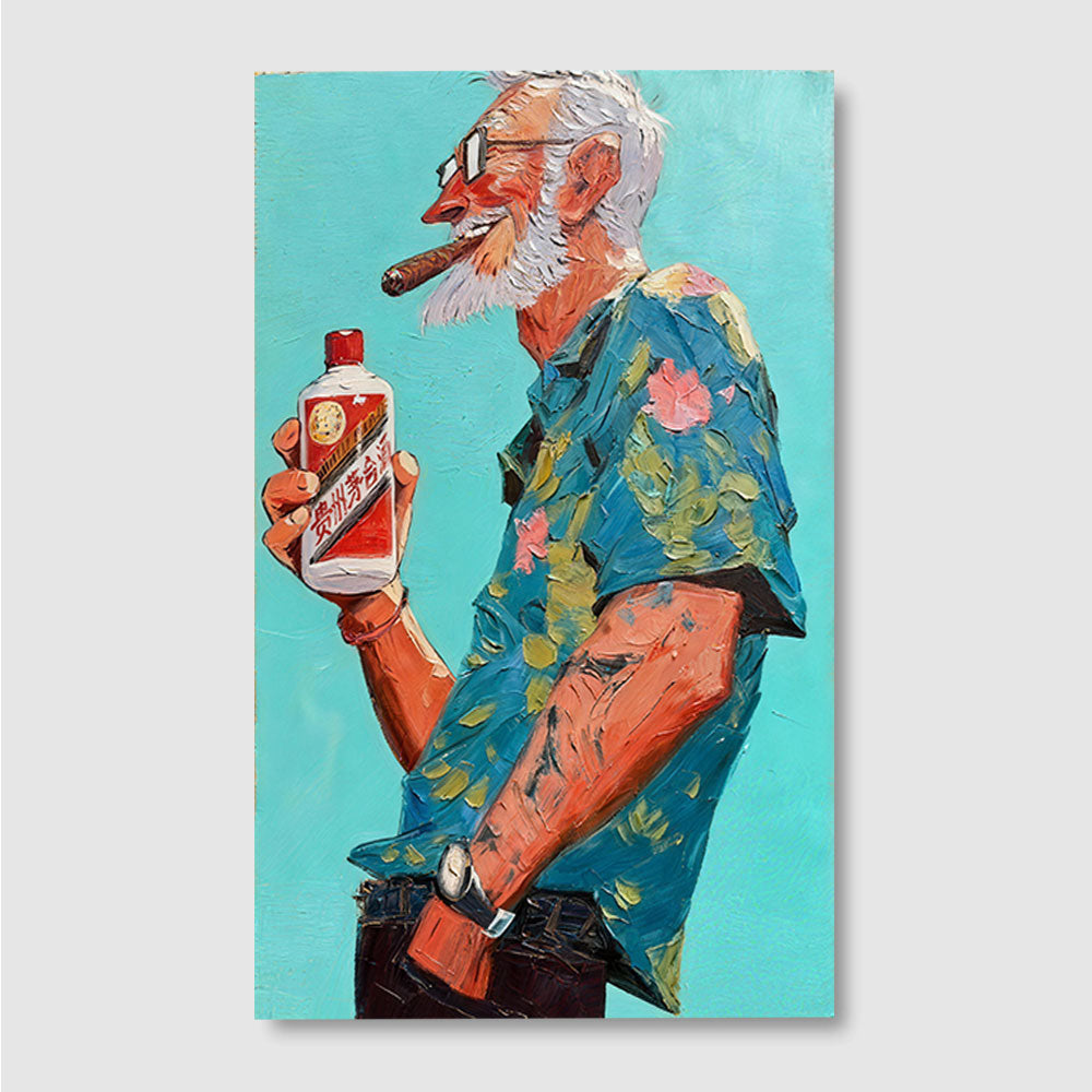 A Toast in Turquoise canvas wall art, front product mockup on a light background.