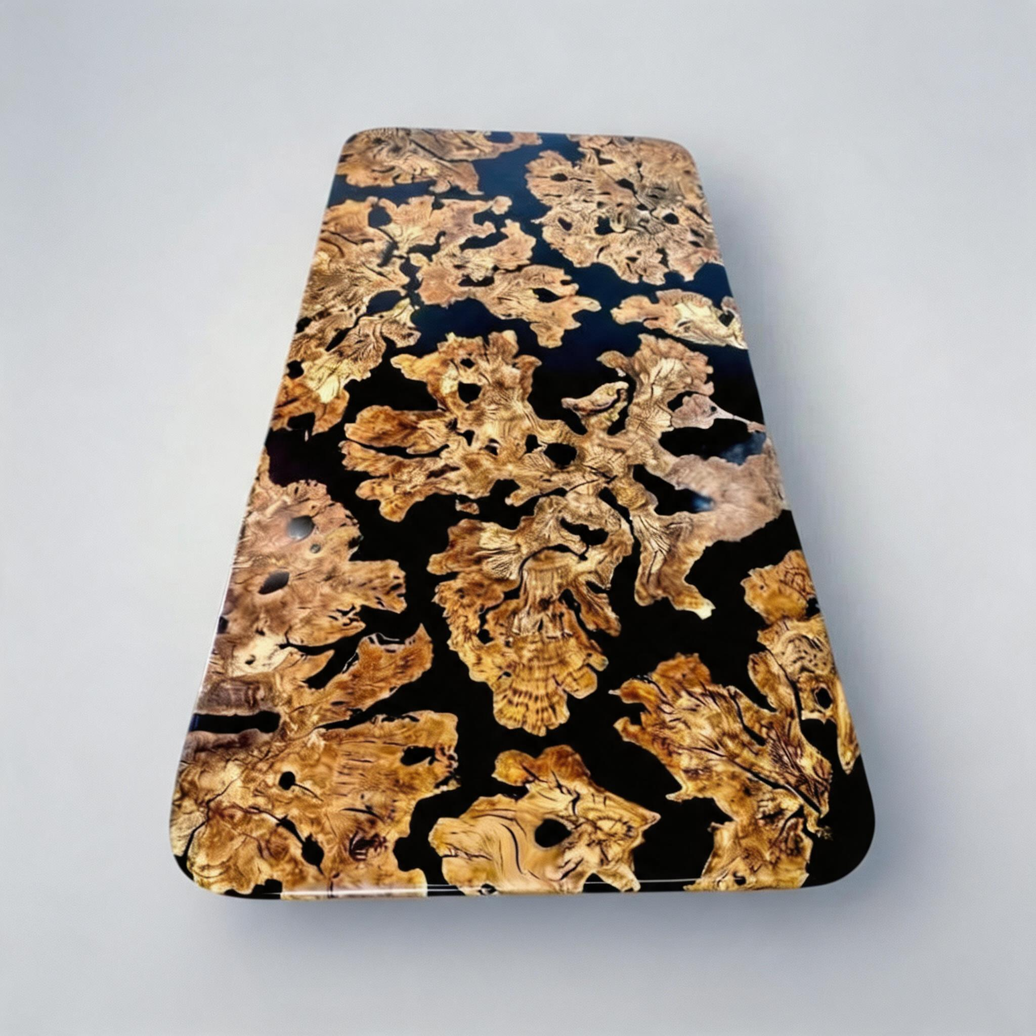 Custom Elegant Cunninghamia Wood Epoxy Dining Table