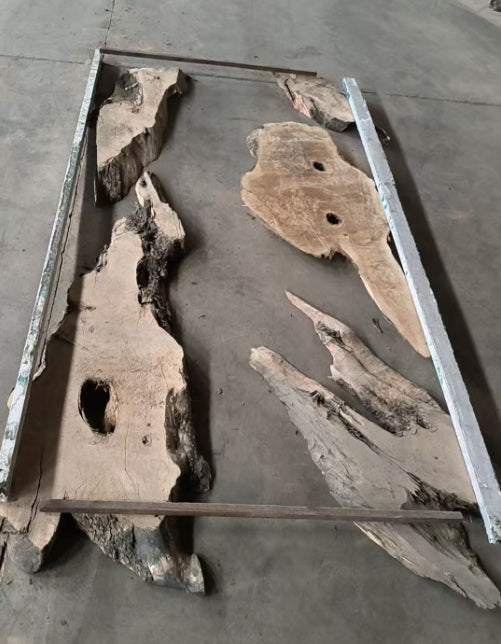 Custom Olive Epoxy Resin River Table Blue Waves ERT-38 - image 8 | ThawHome