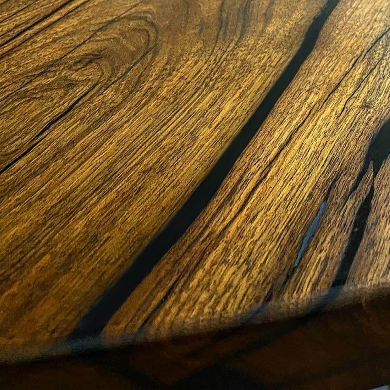 Custom Black Walnut Epoxy Resin Round Coffee Table Black Resin