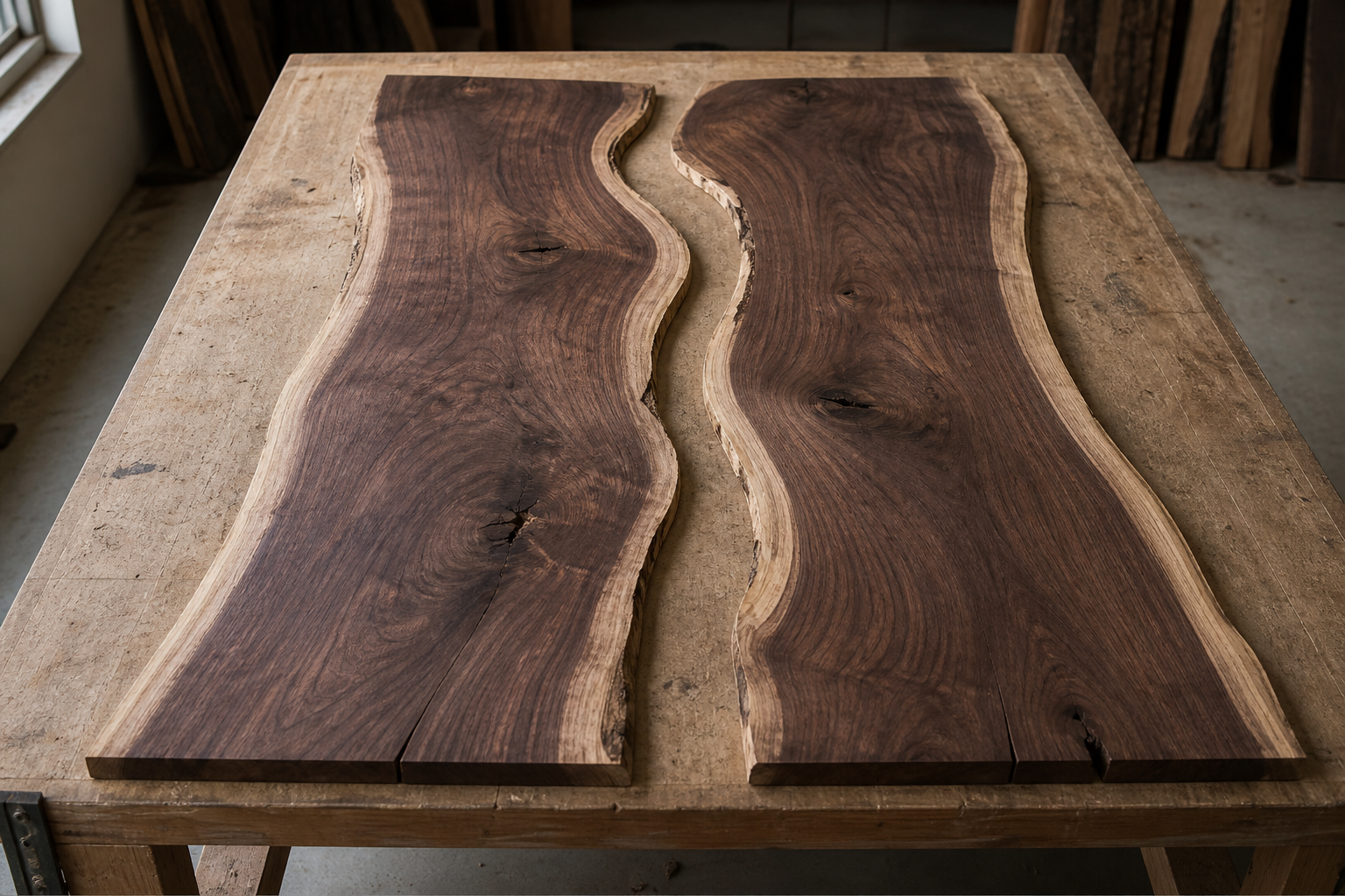Finished custom epoxy table