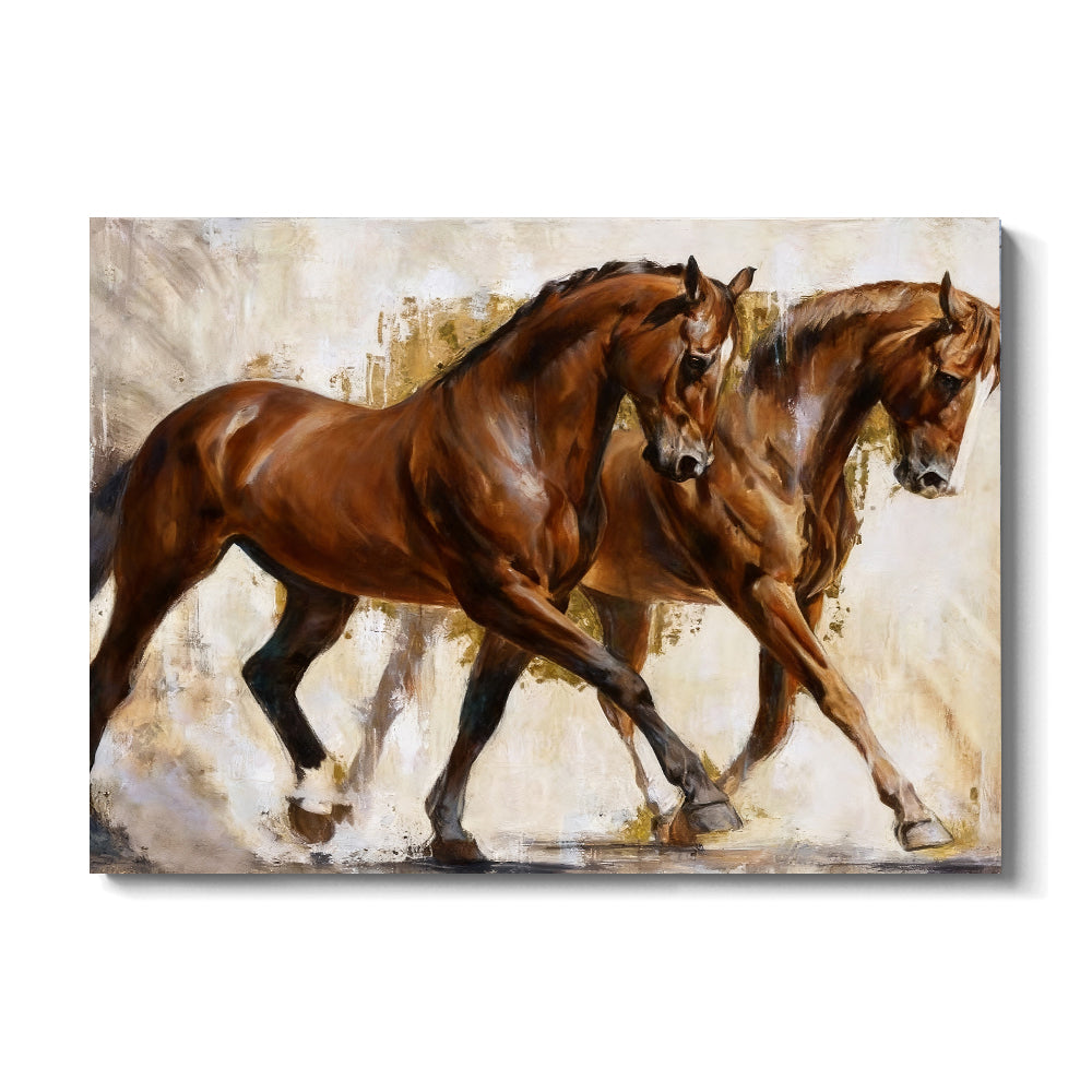 Together in Stride horse wall art, front view on a white background.