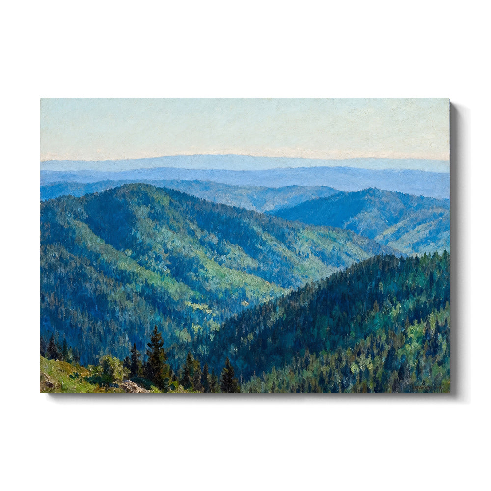 Rolling Forest Hills canvas wall art, front view on a white background.