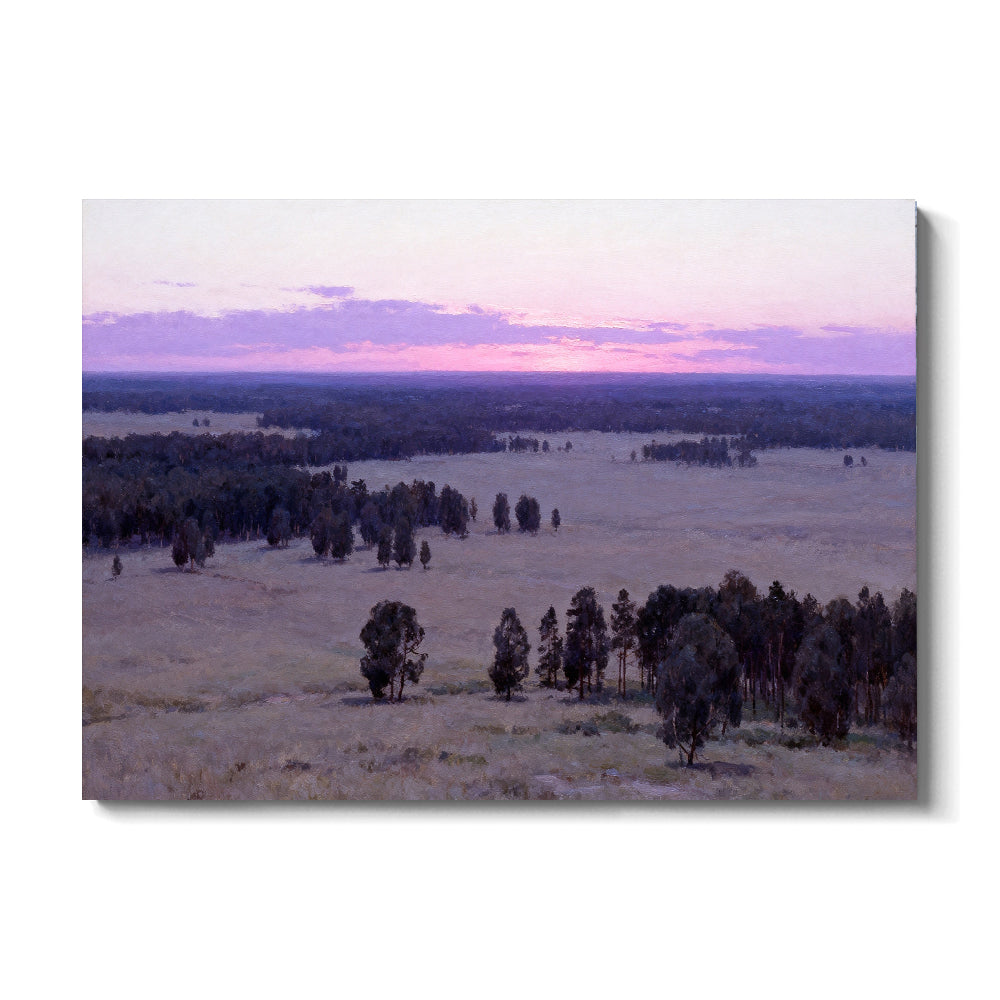 Lavender Twilight Plain canvas wall art, front view on a white background.