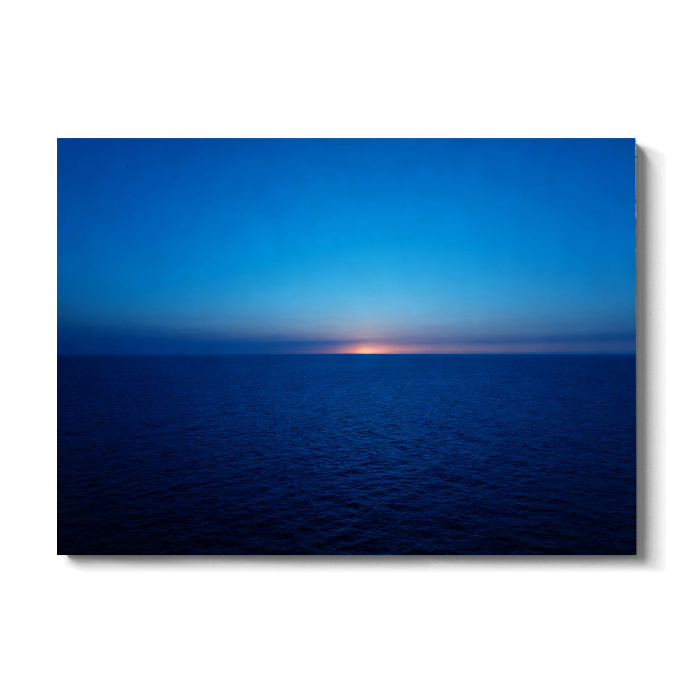 Deep Blue Twilight canvas wall art, front view on a white background.
