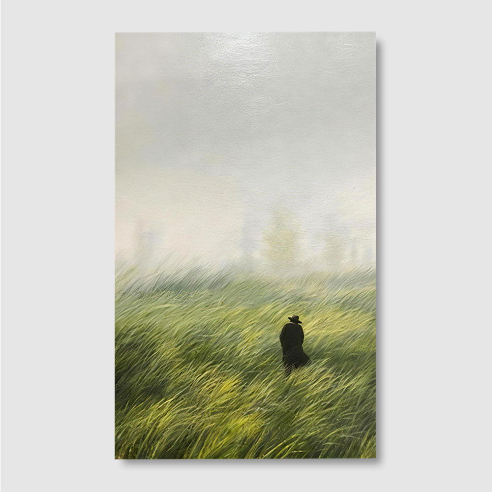 Figure in the Wind canvas wall art, front product mockup on a light background.