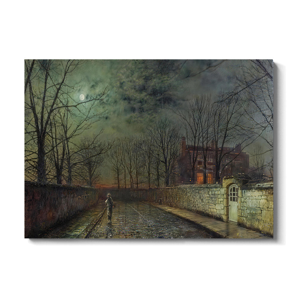 Moonlit Garden Wall canvas wall art, front product mockup on a light background.