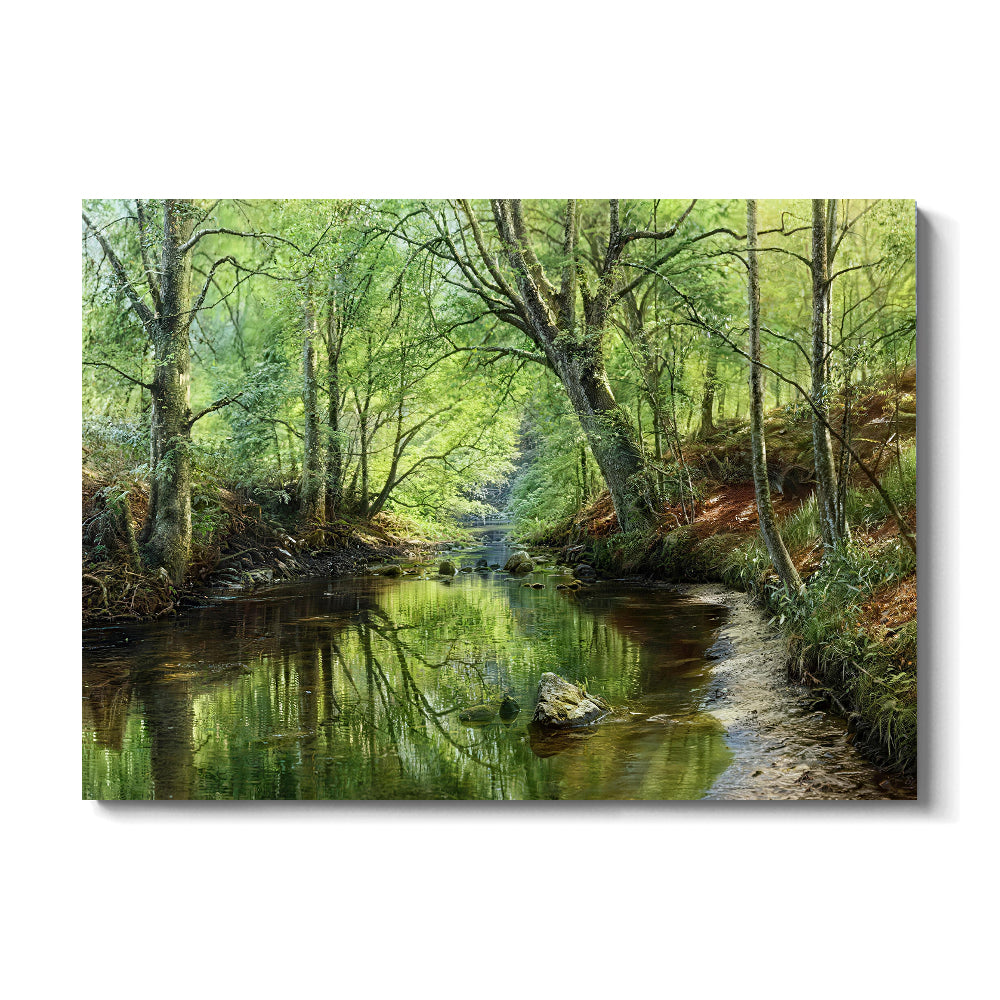 Green River Canopy canvas wall art, front product mockup on a light background.